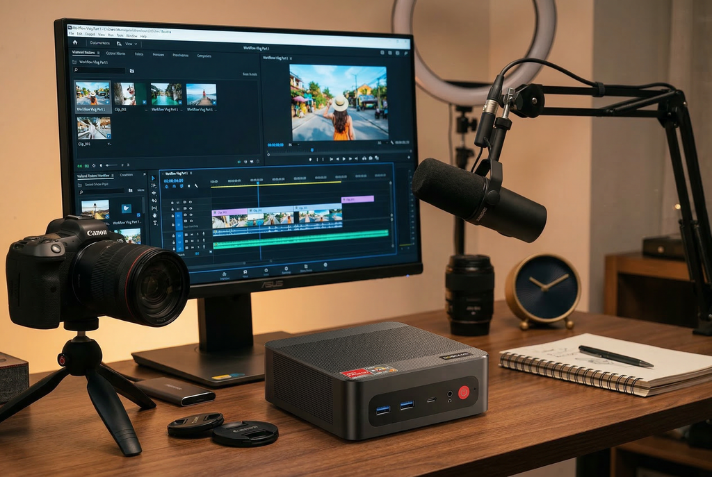 Clawdot BOSGAME P4 | AMD Ryzen 7 5700U 32GB RAM 1TB SSD | AI Ready Gaming Mini PC with Triple 4K Support