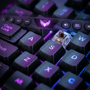 Clawdot M200 Mechanical Gaming Keyboard | Tri-Color Backlight (Red/Blue/Purple) | 19-Key Anti-Ghosting | Full-Size Layout