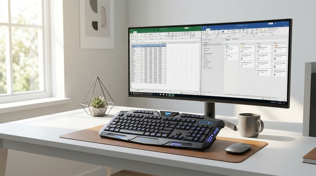 Clawdot M200 Mechanical Gaming Keyboard | Tri-Color Backlight (Red/Blue/Purple) | 19-Key Anti-Ghosting | Full-Size Layout